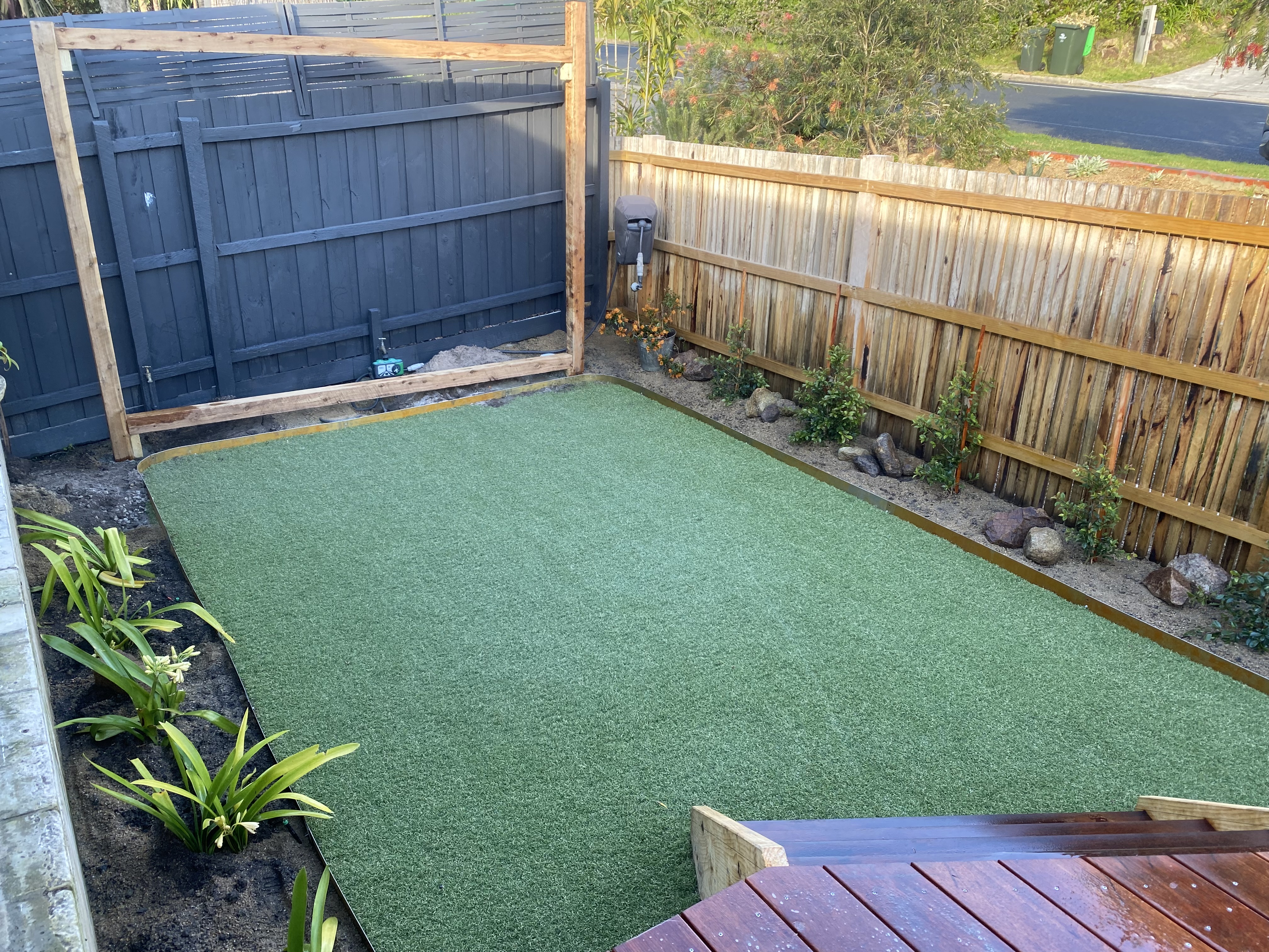 Front yard McCrea – synthetic turf job by Jays Synthetic Turf
